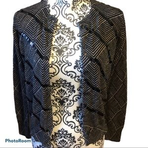 Loft black sequin cardigan